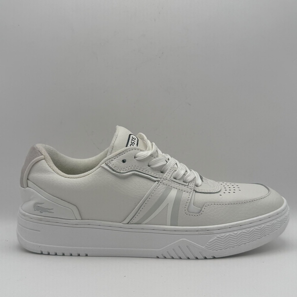 Lacoste L001 Sneakers Womens 7.5 White Leather Low Top Lace Up Trainers